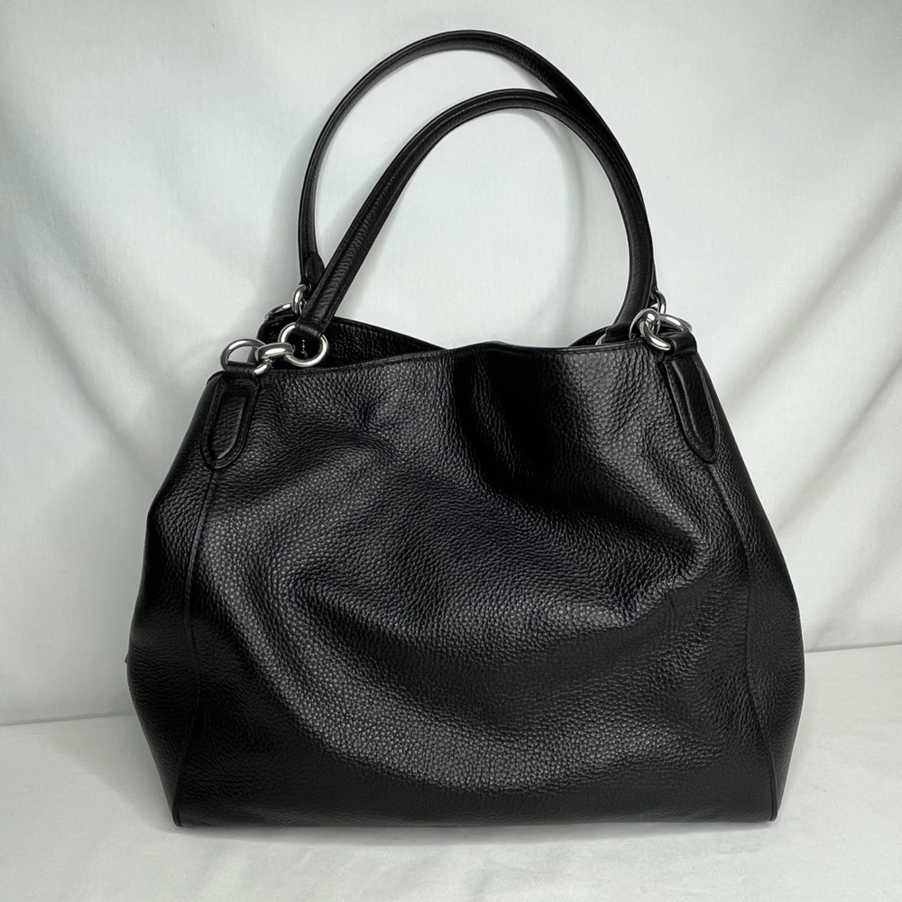 Coach Black Leather Shoulder Bag - Picture 3 of 16